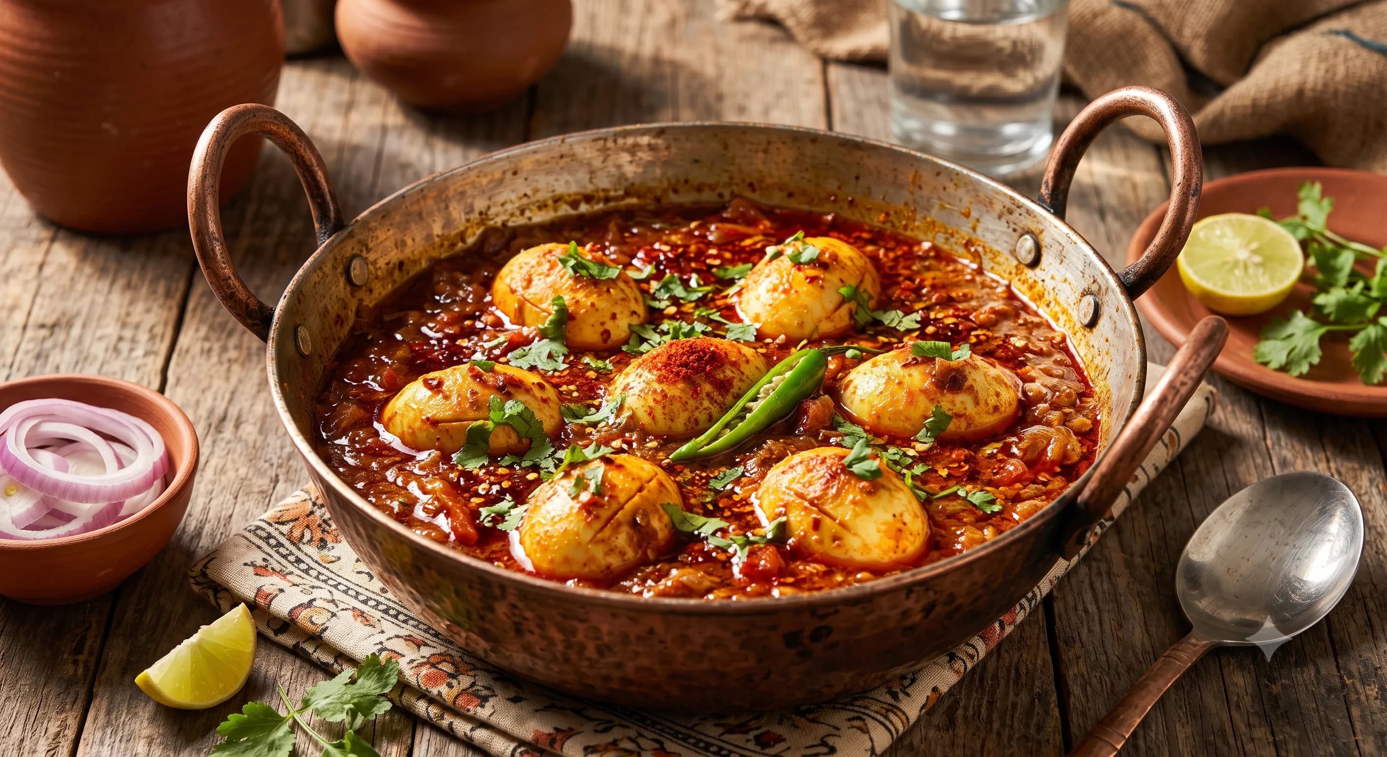Dhaba-Style Egg Curry (Red Paste)