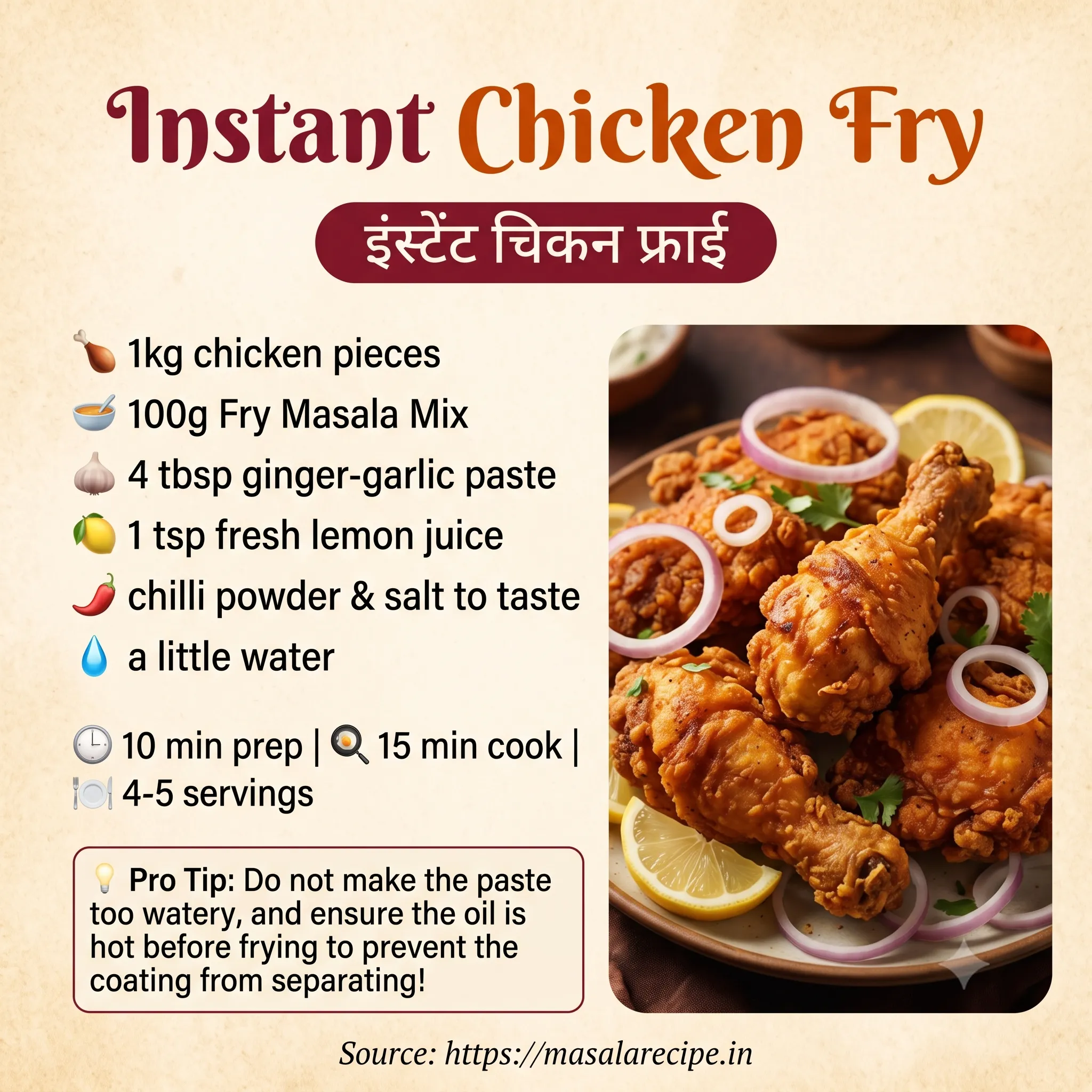 Instant Chicken Fry Infographic