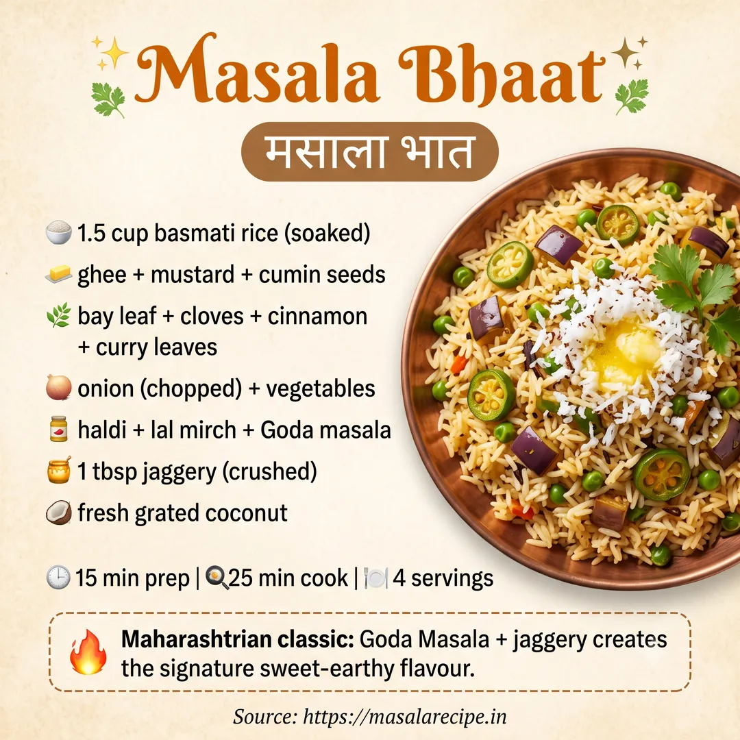 Masala Bhaat Infographic