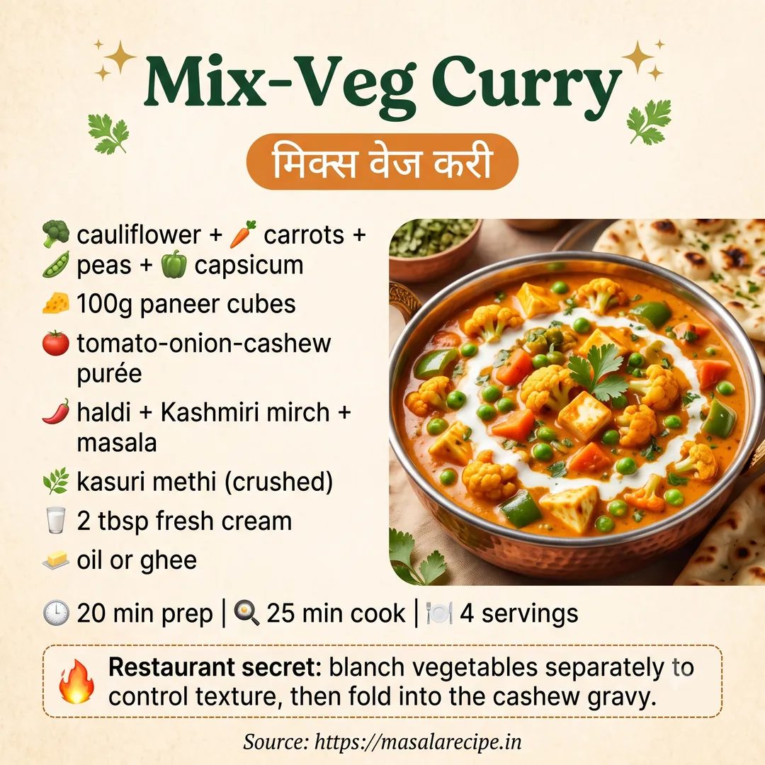 Mix-veg Curry Infographic
