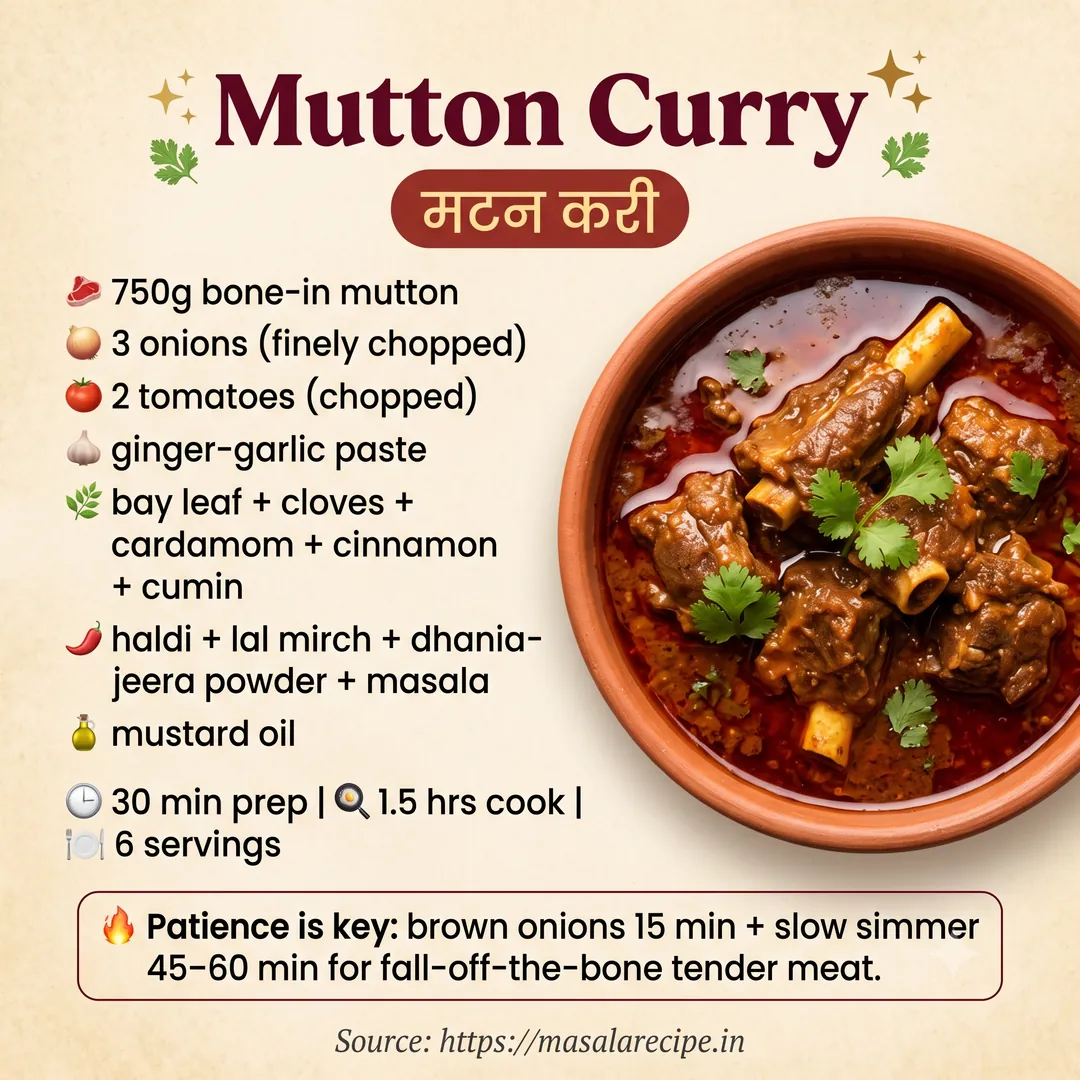 Mutton curry Infographic