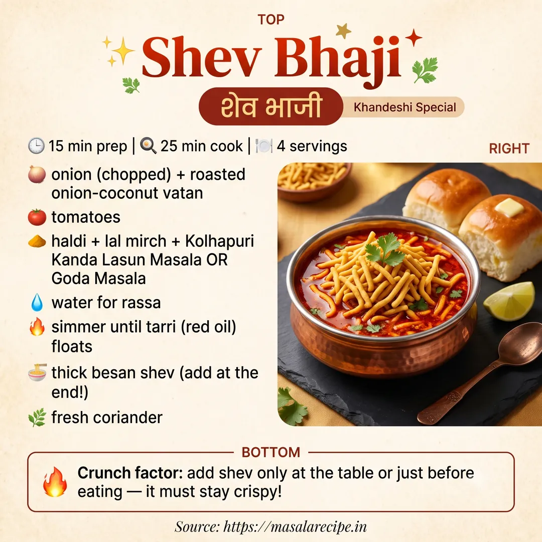 Shev Bhaji Infographic